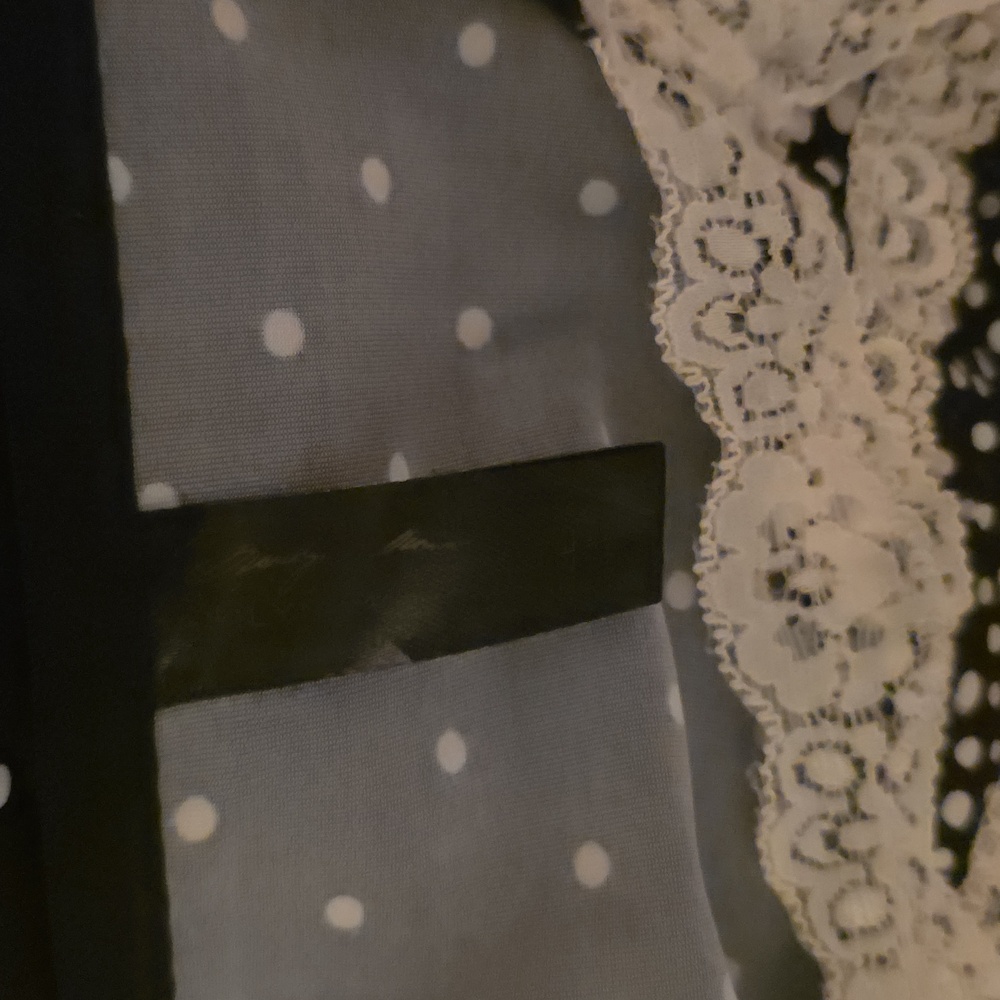 Marilyn Monroe Polka Dot Lace Trim Nightie L - Picture 3 of 4